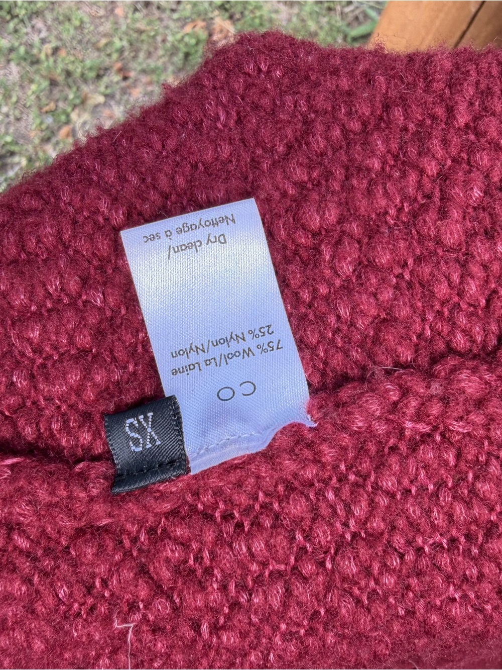 CO Longline Open-Front Cardigan Sweater - Burgundy - Picture 5 of 5